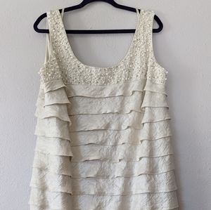 Jessica Howard Ivory Tiered Cocktail Dress 18W